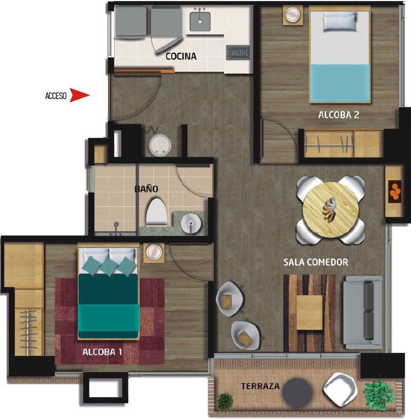 apto tipo 13 caña dulce